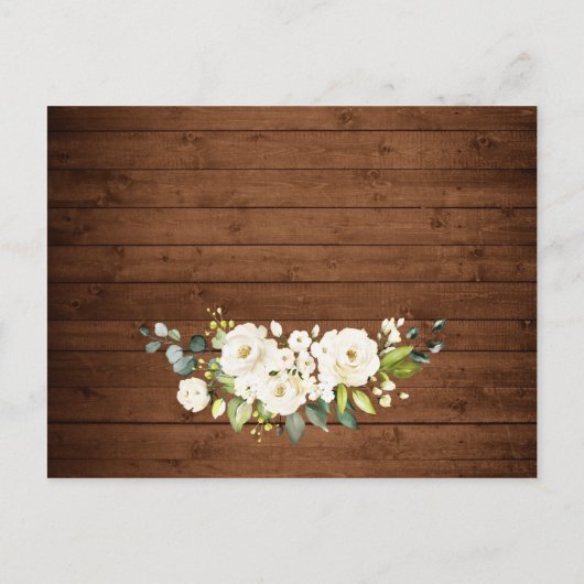 Elegant White Roses Lace Rustic Danke Karten (Rückseite)