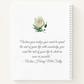 Elegant White Roses |mit Kostenvoranschlag | Hochz Notizblock (Rückseite)