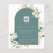 Elegant White Roses Nuestra Boda Spanish Wedding Flyer (Hinten)