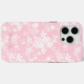 Elegant White Roses Pink Floral Case-Mate iPhone Hülle (Rückseite (Horizontal))