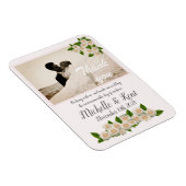 Elegant White Roses Vielen Dank Flexible Magnet (Rechte Seite)