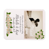 Elegant White Roses Vielen Dank Flexible Magnet (Horizontal)