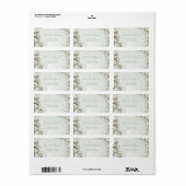 Elegant White Roses Wedding Adressaufkleber (Vorne)