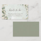 Elegant White Roses Wedding  Begleitkarte (Vorne/Hinten)