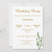 ELEGANT WHITE SAGE EUCALYPTUS CUSTOM EINLADUNG (Vorderseite)