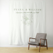 Elegant White Sage Green Backdrops banner Wandteppich (Beispiel)