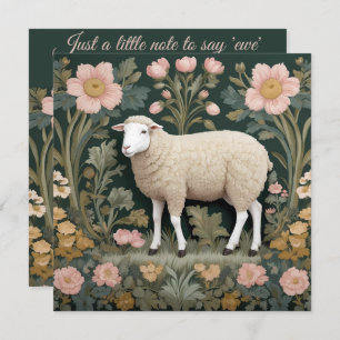 Elegant White Sheep William Morris Inspiriert