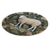 Elegant White Sheep William Morris Inspiriert Schneidebrett (Ecke)