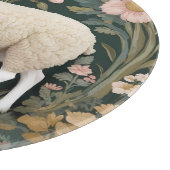 Elegant White Sheep William Morris Inspiriert Schneidebrett (Ecke)