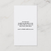 Elegant White Singer Music Gitarre Lehrer Musikali Visitenkarte (Rückseite)