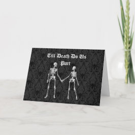 Elegant White Skeletons Card Dankeskarte