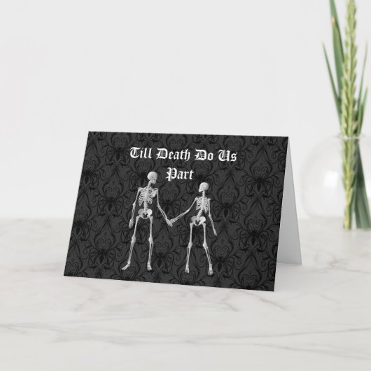 Elegant White Skeletons Card Dankeskarte (Vorderseite)