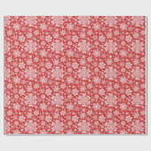 Elegant White Snowflake (Cranberry) Geschenkpapier (Flach)