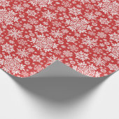 Elegant White Snowflake (Cranberry) Geschenkpapier (Ecke)