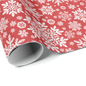Elegant White Snowflake (Cranberry) Geschenkpapier (Rolleneckpunkt)
