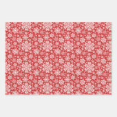 Elegant White Snowflake (Cranberry) Geschenkpapier Set (Vorderseite 3)