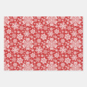 Elegant White Snowflake (Cranberry) Geschenkpapier Set (Vorderseite 2)