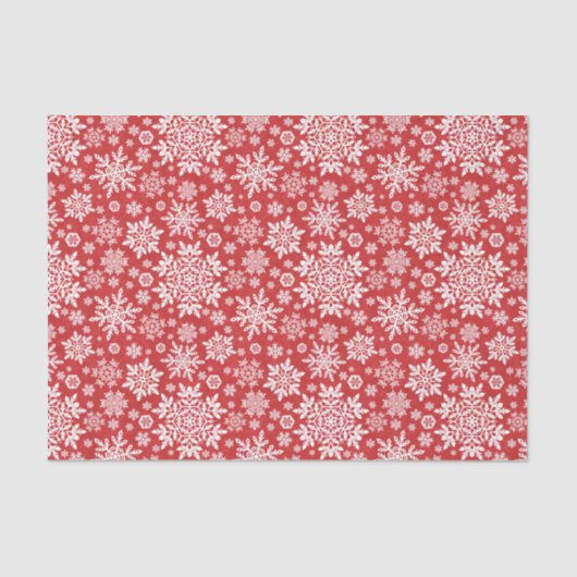 Elegant White Snowflake (Cranberry) Seidenpapier (Vorderseite)