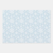 Elegant White Snowflake (Frost Blue) Geschenkpapier Set (Vorderseite 3)