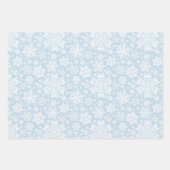 Elegant White Snowflake (Frost Blue) Geschenkpapier Set (Vorderseite 2)