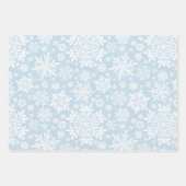 Elegant White Snowflake (Frost Blue) Geschenkpapier Set (Vorderseite)