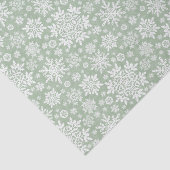 Elegant White Snowflake (Sage Pine) Seidenpapier (Ausschnitt)