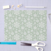 Elegant White Snowflake (Sage Pine) Seidenpapier (Handwerk)