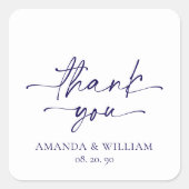 Elegant White Wedding Dankeschön Sticker (Vorderseite)