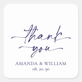 Elegant White Wedding Dankeschön Sticker