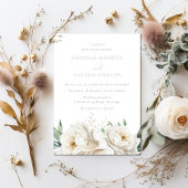 Elegant White Wedding Flowers Wedding Invitation Einladung