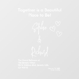 Elegant White Weddings Celebrating Love Romance Fensteraufkleber