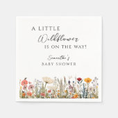 Elegant White Wildflower Bloom Baby Shower Serviette (Vorderseite)