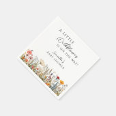 Elegant White Wildflower Bloom Baby Shower Serviette (Ecke)