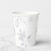 Elegant White Winter Snowflakes Pappbecher (Rechts)