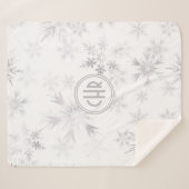 Elegant White Winter Snowflakes Sherpadecke (Vorderseite (Horizontal))