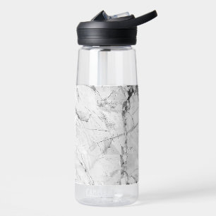Elegant Whorls Gray "Granite Haze" Marmorstruktur Trinkflasche