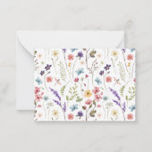 Elegant Widlfower Frühjahr Sommerflorale Mitteilungskarte (Rückseite)