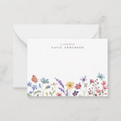 Elegant Widlfower Frühjahr Sommerflorale Mitteilungskarte (Vorderseite)