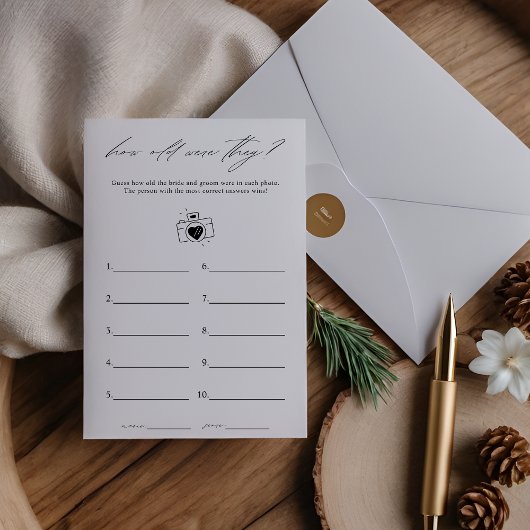 Elegant wie alt waren sie Brautparty-Spiel