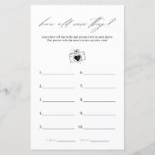 Elegant wie alt waren sie Brautparty-Spiel (Vorderseite)