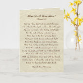 Elegant, wie Liebe ich dich? Romantisches Gedicht Karte (Gelbe Blume)