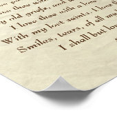 Elegant, wie Liebe ich dich? Romantisches Gedicht Poster (Ecke)