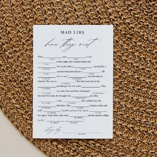 Elegant wie sie Bridal Libs Game treffen Einladung