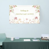 Elegant Wild Blume Babydusche Banner (Messeveranstaltung)