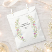 Elegant Wild Blume Babydusche Geschenktütchen (Ausgeschnitten)