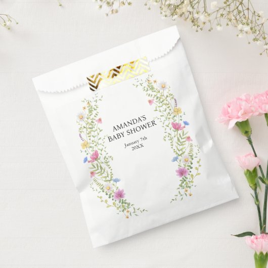 Elegant Wild Blume Babydusche Geschenktütchen (Versiegelt)
