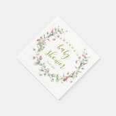 Elegant Wild Blume Babydusche Serviette (Ecke)