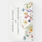 Elegant Wild Blume | Blumenhochzeit Banner (Vertikal)
