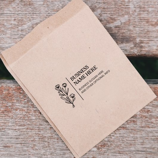 Elegant Wild Blume Business Custom Gummistempel