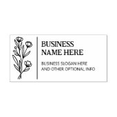 Elegant Wild Blume Business Custom Gummistempel (Prägung)